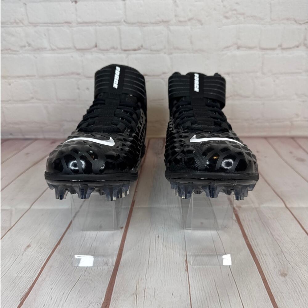 Nike Force Savage Pro 2 Mid Black White Football Cleats Mens Sz 10.5 AH4000-002 - Picture 5 of 11